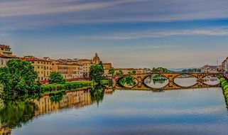 Urban architecture of florence near the river