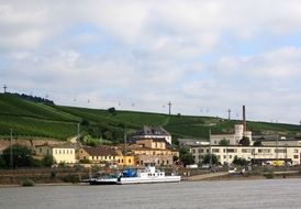 Building on the banks of the Rhine river