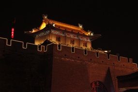 Temple at night, china, asia