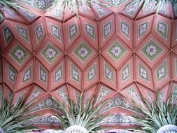 rhombs on the facade of the church