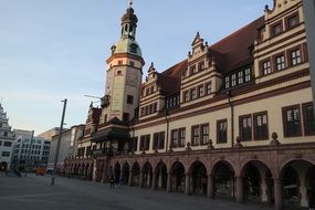 Building of town hall in Leipzig