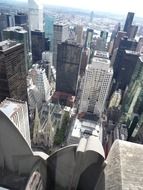 panoramic view of the skyscrapers of new york on a sunny day