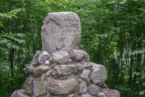 memorial in a forest