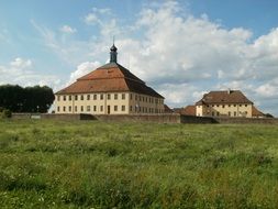 palace next to the green field