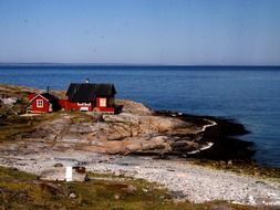 Building on a norway sea bank