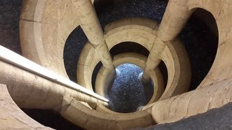spiral stone staircase in medieval architecture