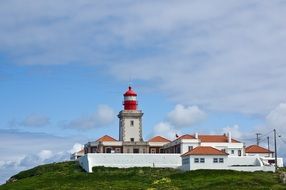 lighthouse on the atlantic ocean in Portugal