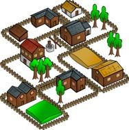 clipart of residential area map