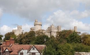 view of the Arundel castle in England