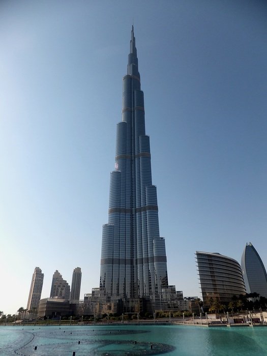 Burj Khalifa - a super-tall skyscraper 828 meters high, uae, Dubai