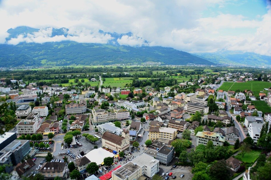 liechtenstein city architecture air scene