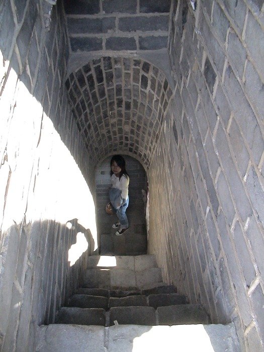 Stone stairs of the Great Wall of China