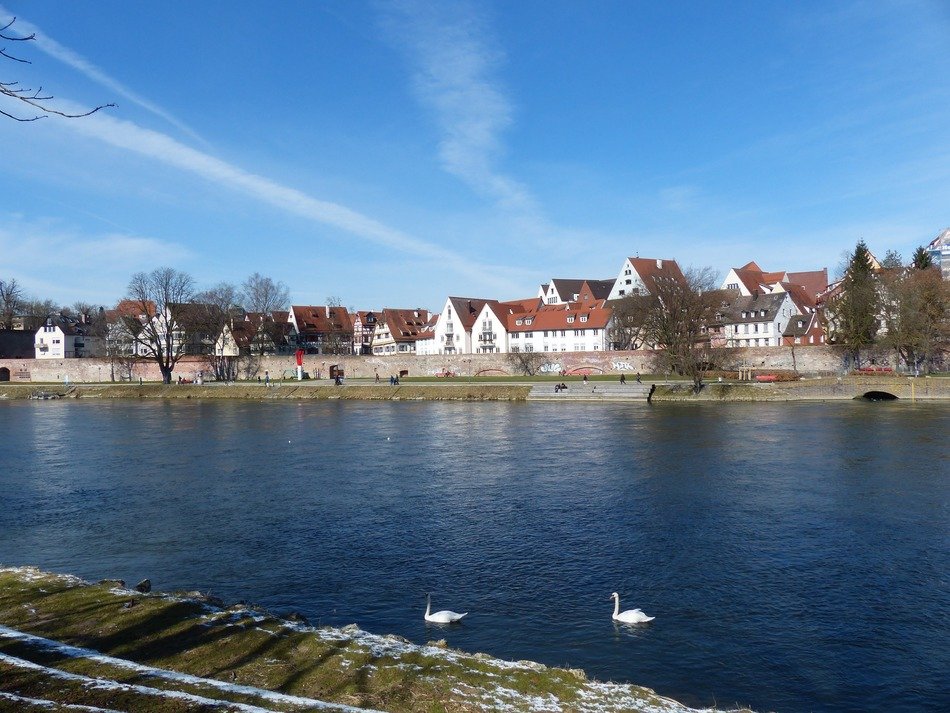 distant view of the city on the banks of the Danube