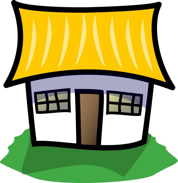 Drawing of funny countryside house