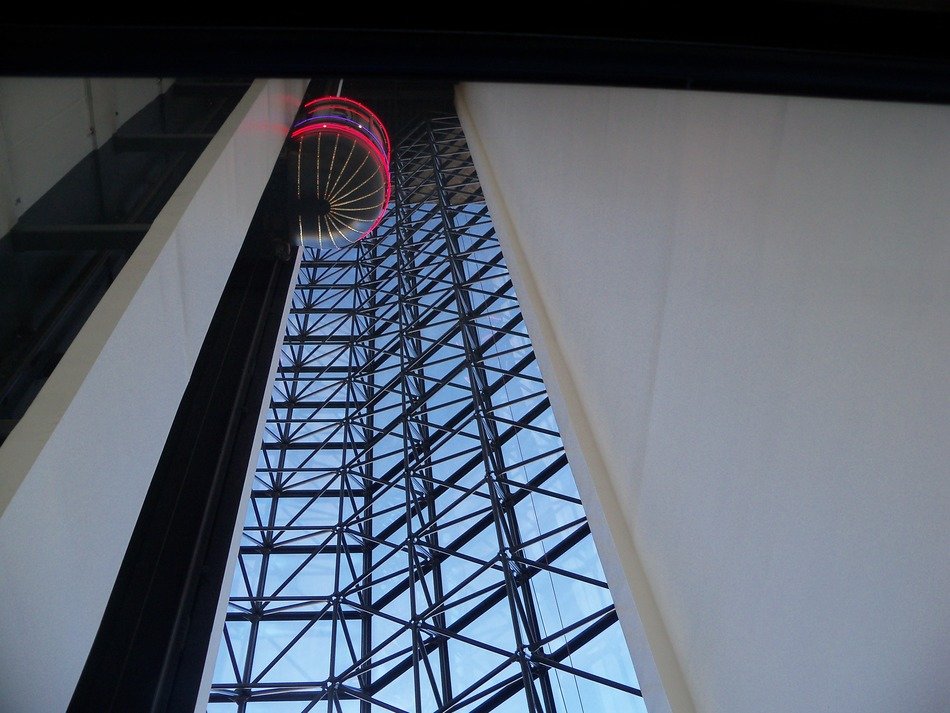 backlit hotel elevator