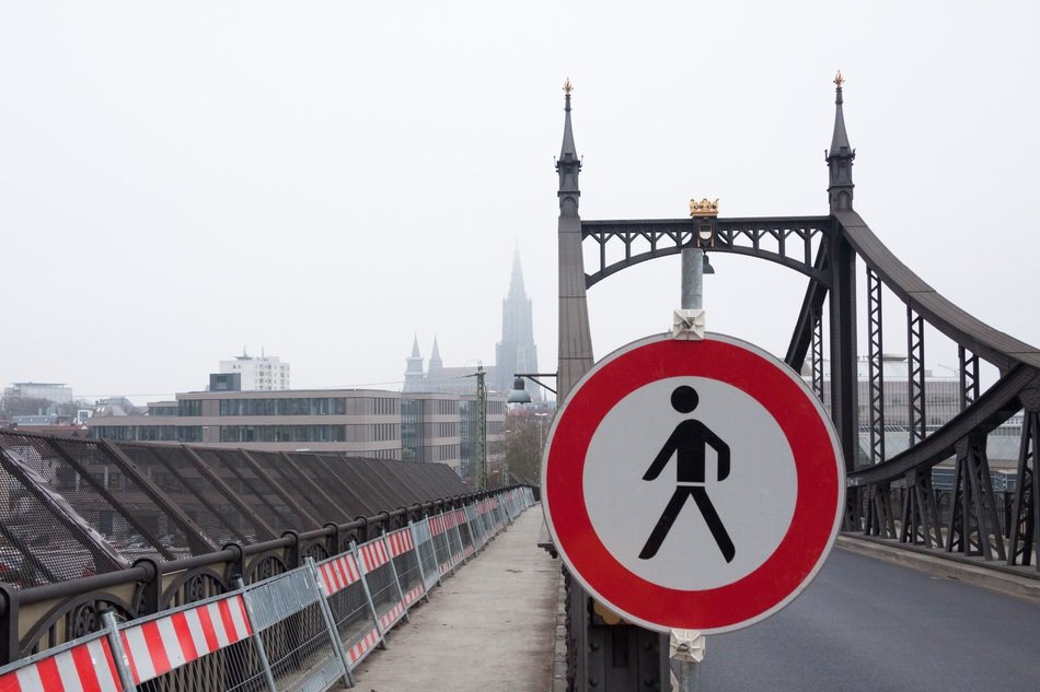 steel structure and road sign