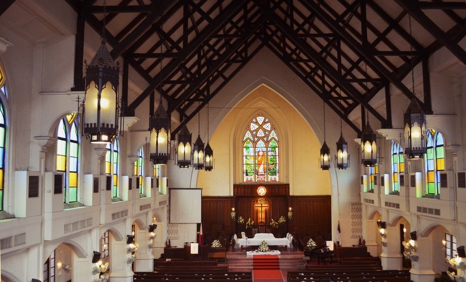 interior of the church building