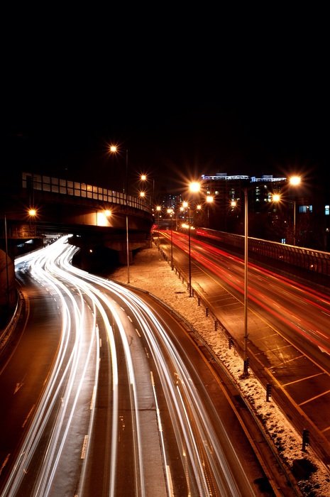 road lighting at night