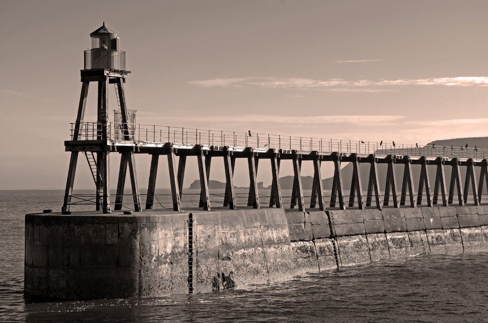 lighthouses in the town whitby