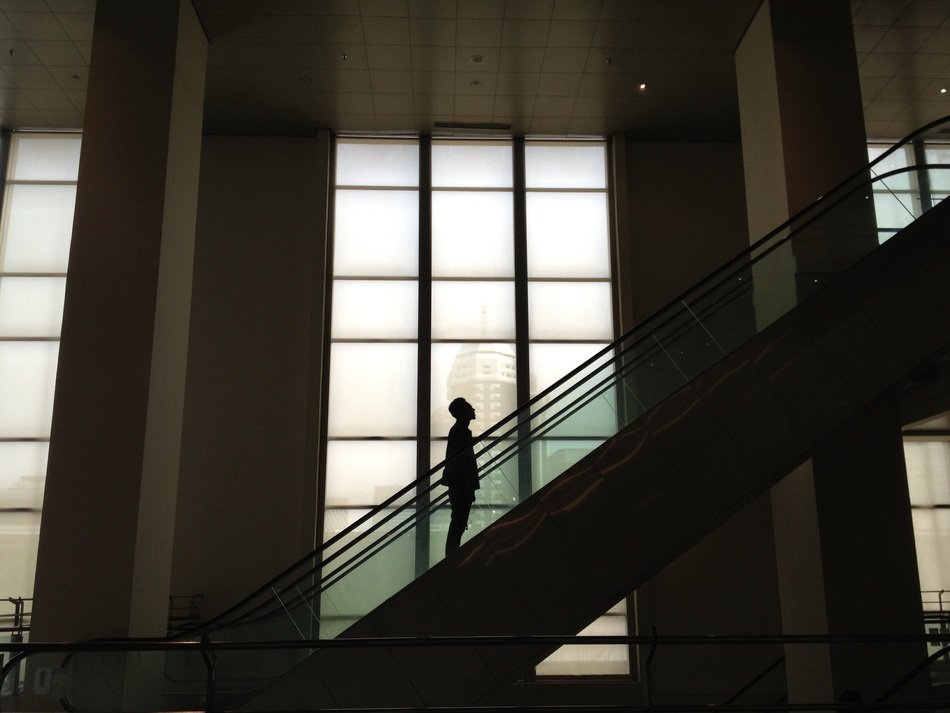 Man on the stairs