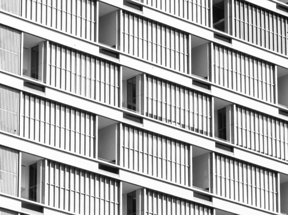 abstract building with balconies in Kuala Lumpur