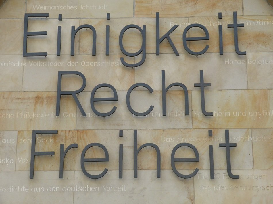 germanish commemorative inscription on the wall