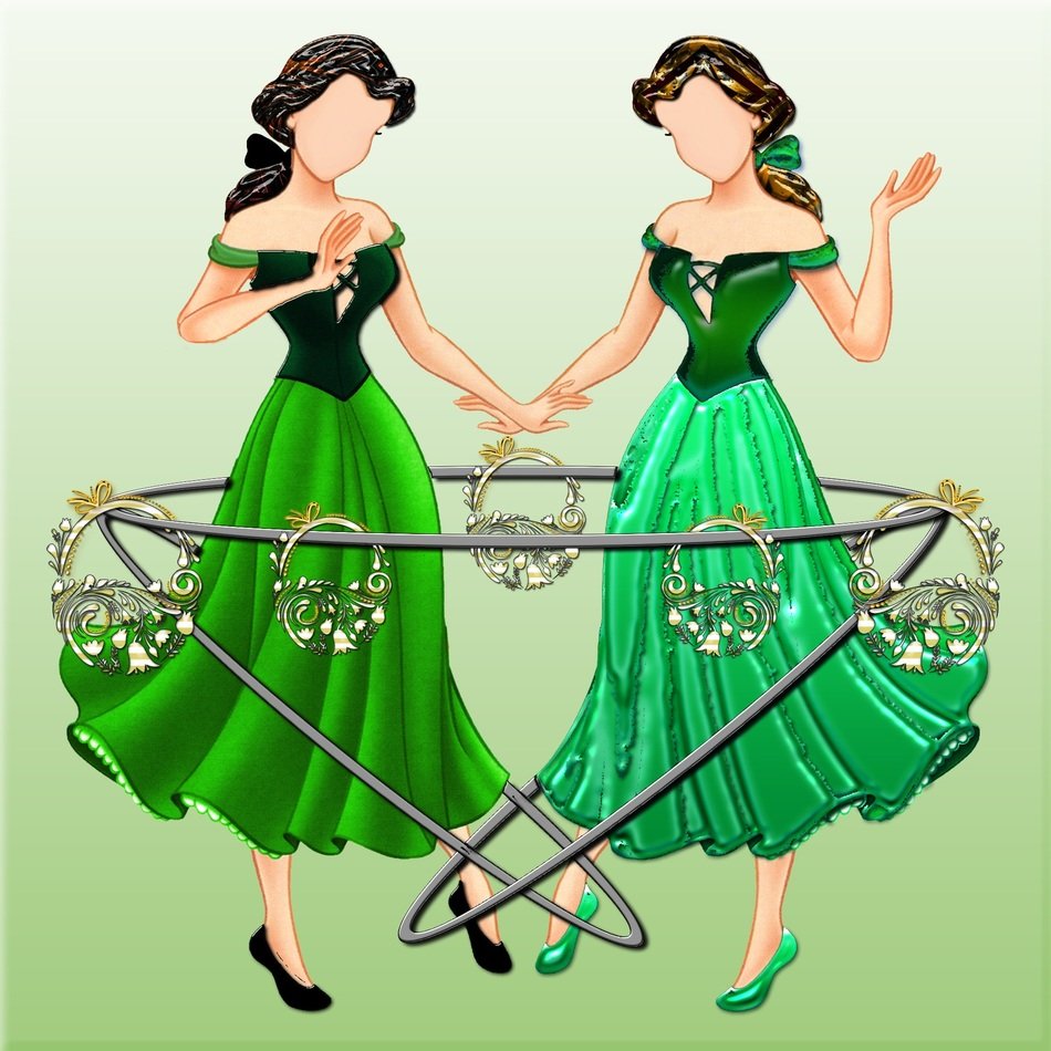 happy playing sisters