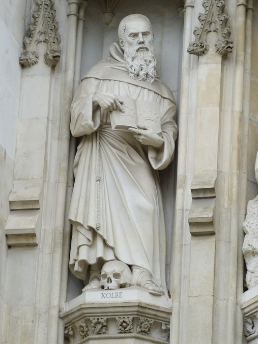 Sculpture in the wall of the church in london