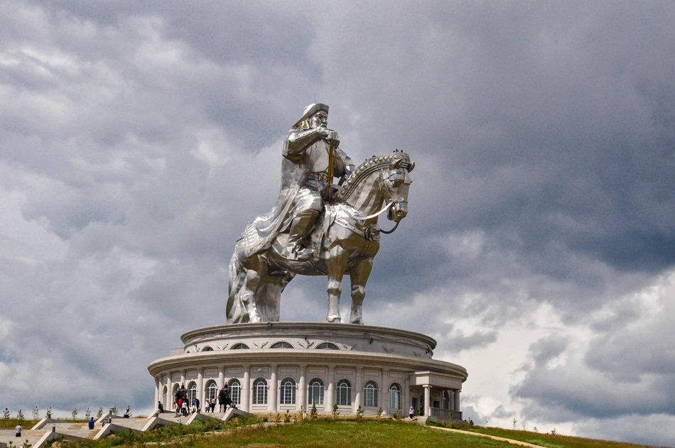 huge monument to Genghis Khan in mongolia