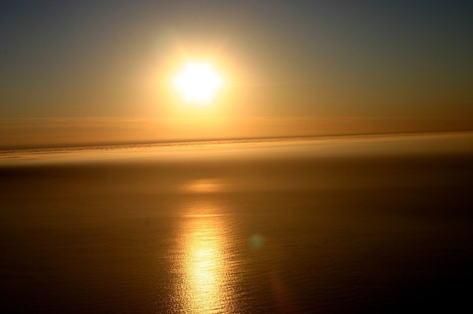 sunset over the sea in cape town