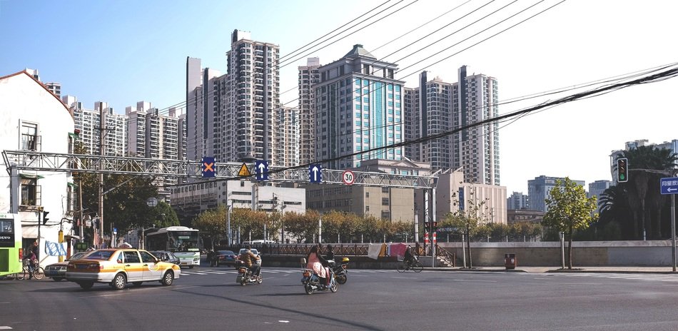 driveway with the transport in Shanghai, China
