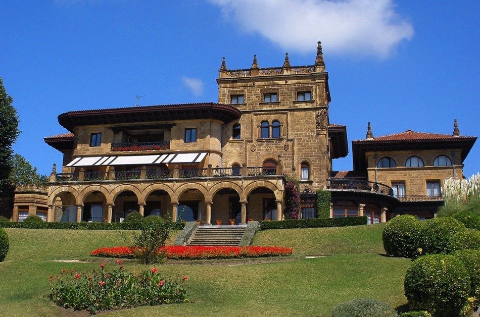 Landscape of luxurious palace in Spain