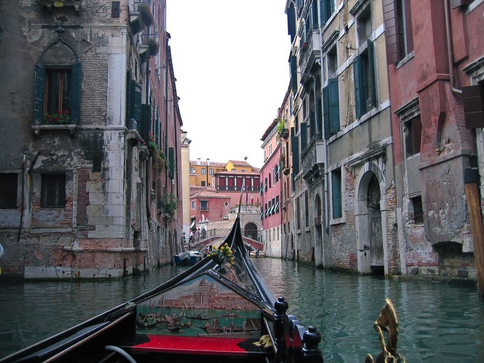Travelling by Gondola in Venice