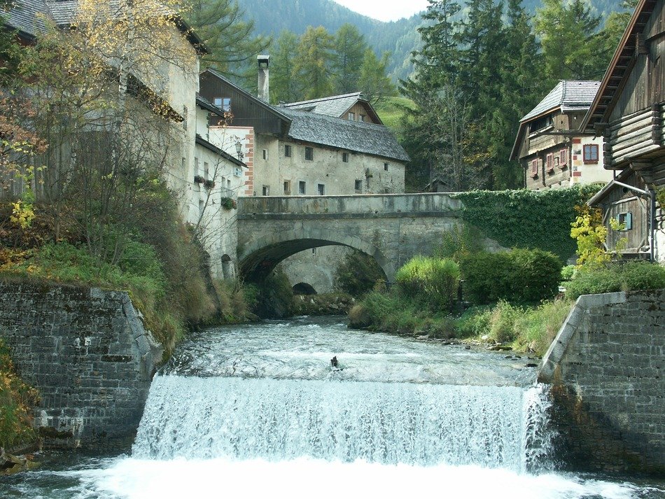Landscape of the waterfall in mauterndorf