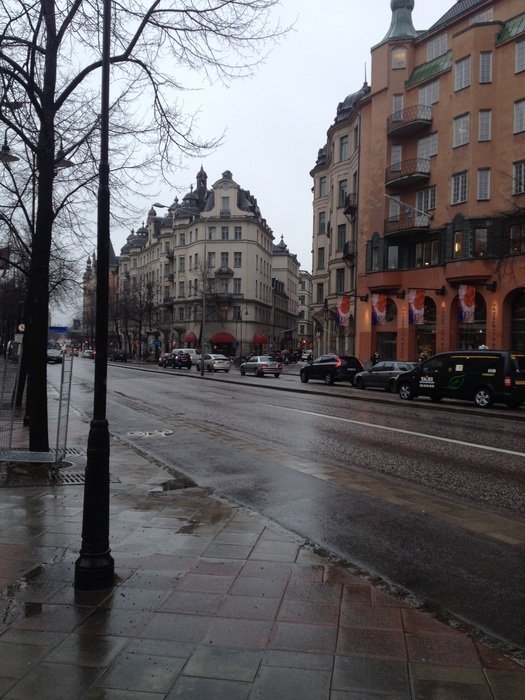 rainy day in Stockholm, Sweden