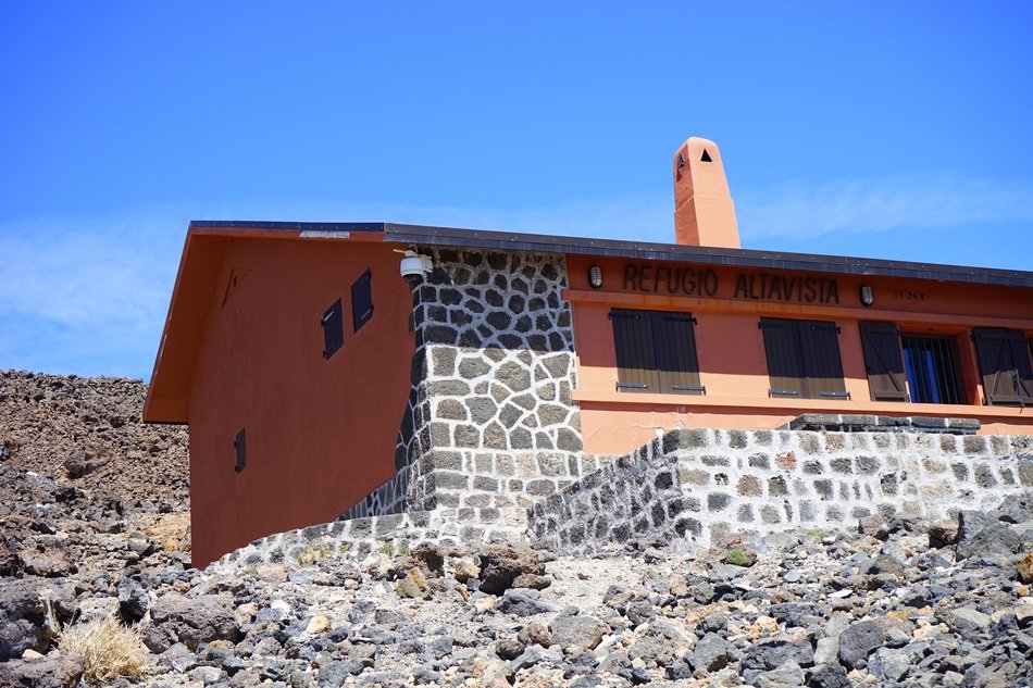 A mountain hut among the stones on the island of Tenerife
