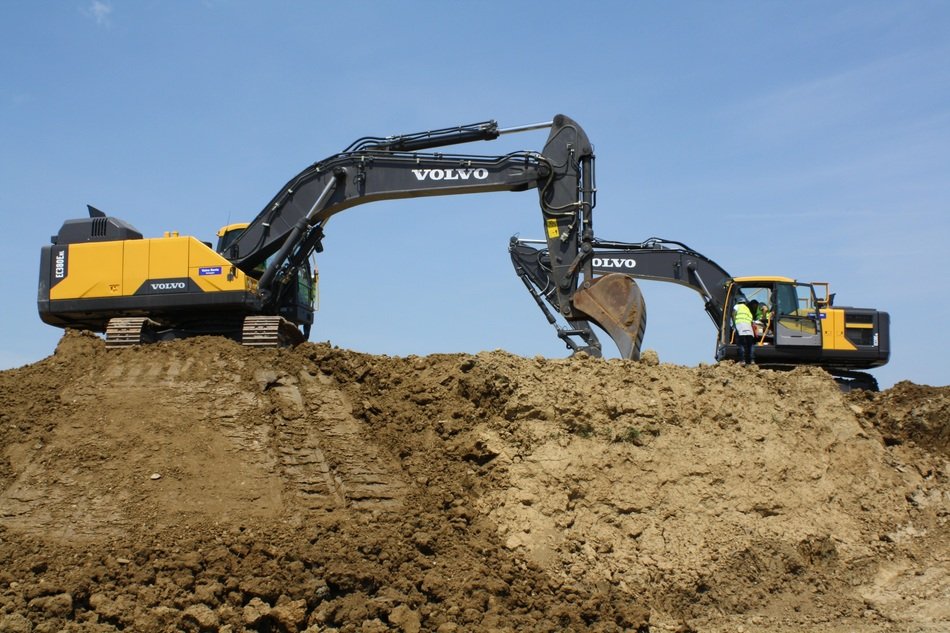 bulldozers for earthworks