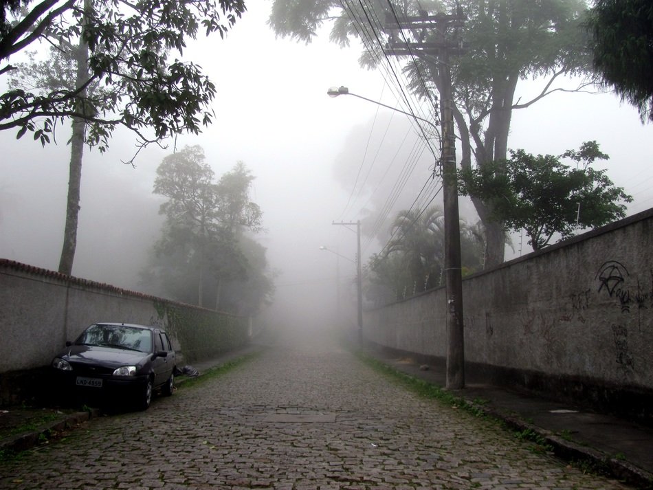 fog town street