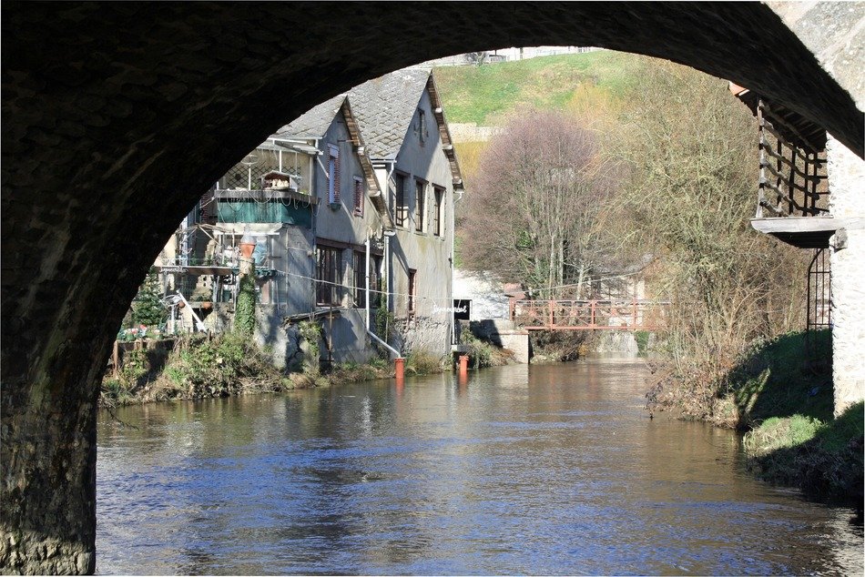 Beautiful riverside buildings