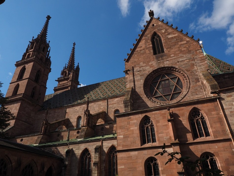 View of the Basel Cathedral in MÃ¼nster
