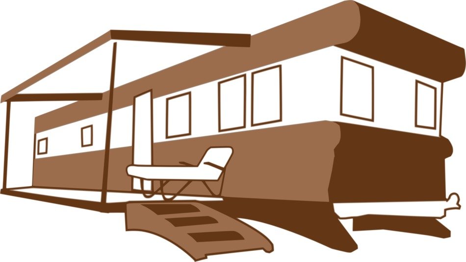 drawing of a trailer on a white background