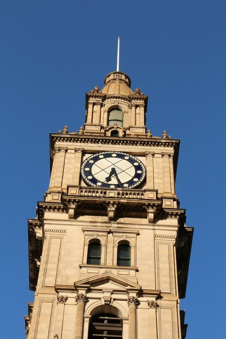 historical clock tower of general post office in melbourne