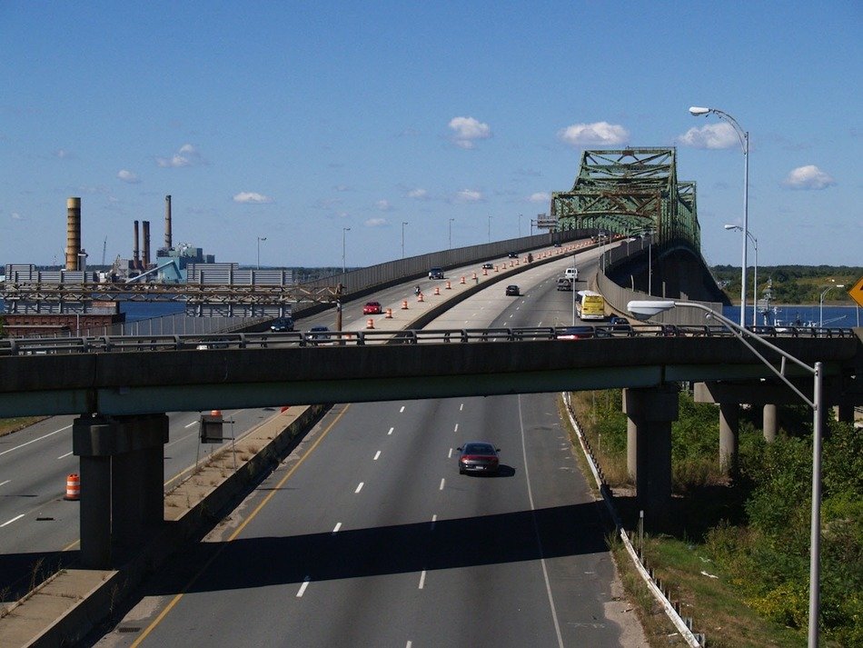 bridge over the motorway in Massachusetts