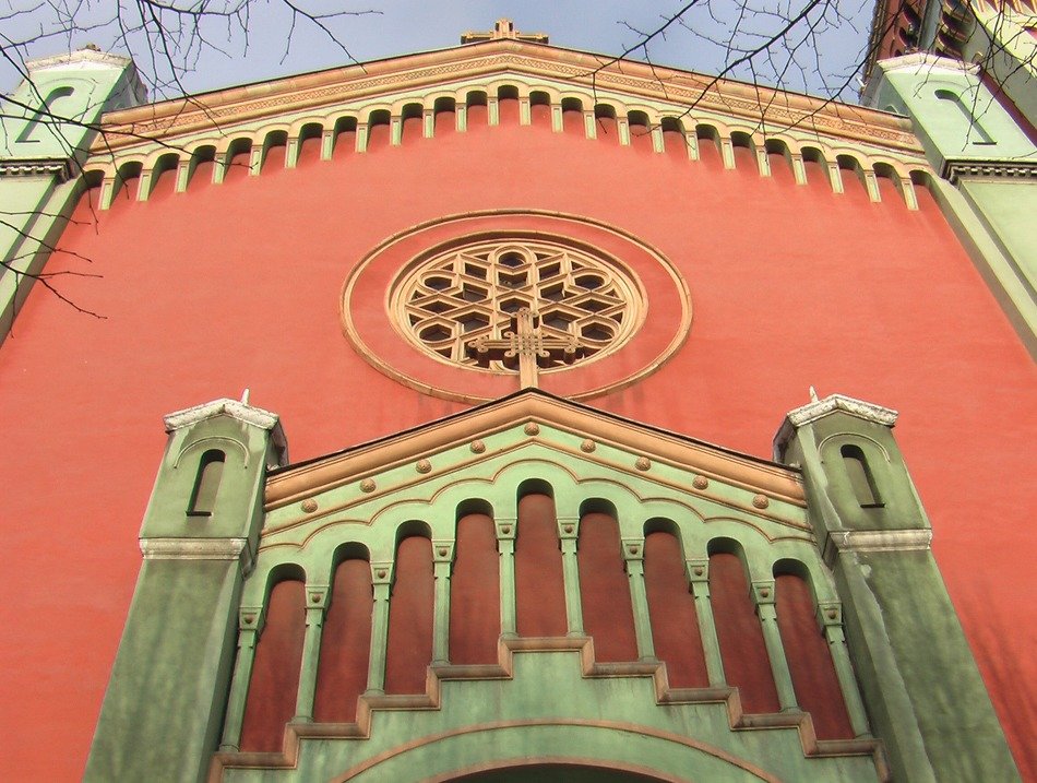 church facade in slovakia