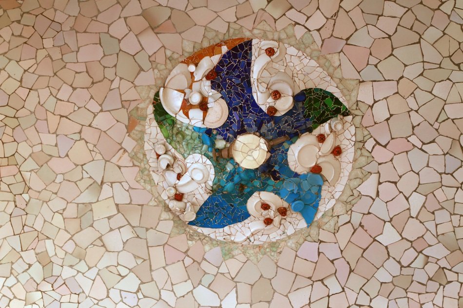 Colorful park guell mosaic