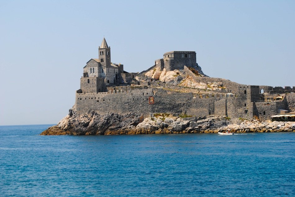 Landscape of cathedral on a promontory