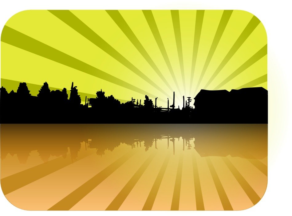 clipart of city water horizon