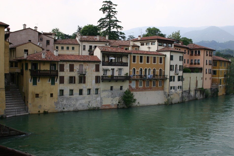 italian architecture of the old town near the water
