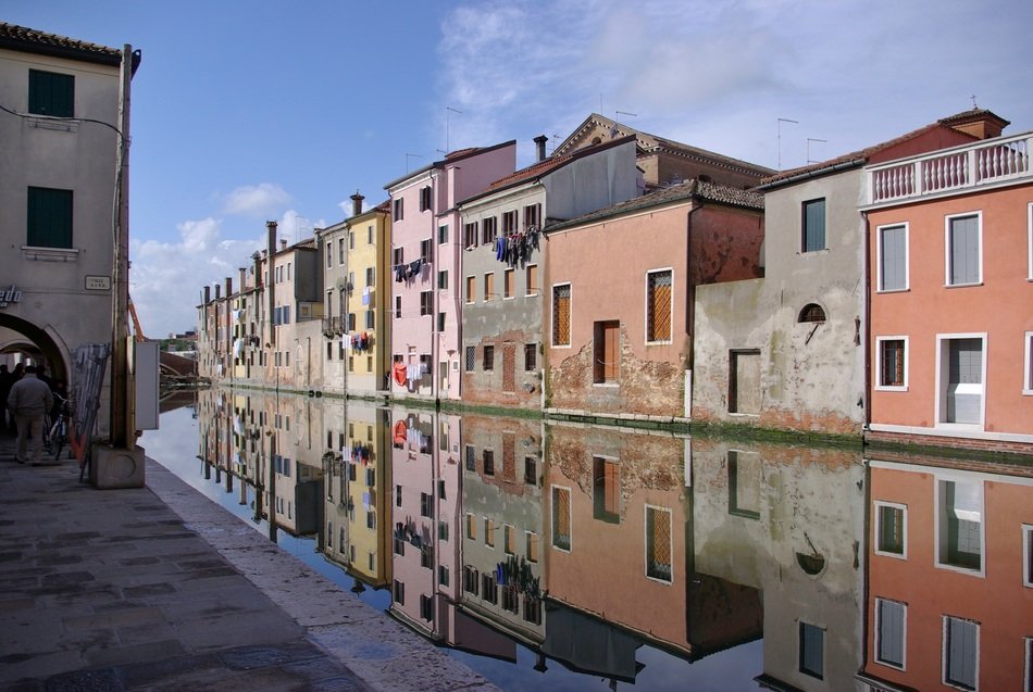 historic architecture in chioggia, italy