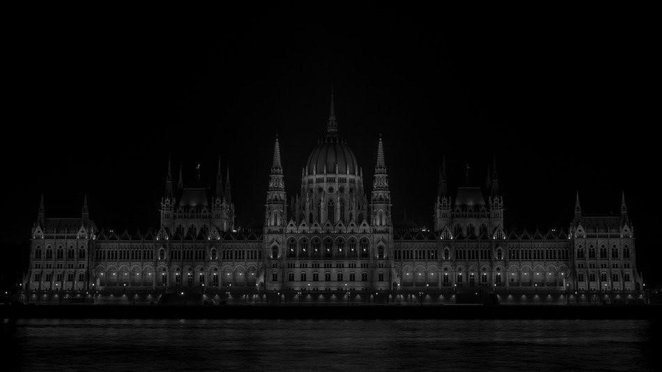 parliament at night